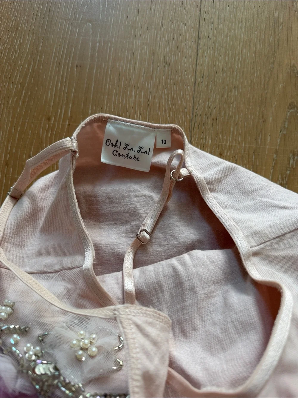 Ooh! La, La! Couture Pink and Cream Embellished Tulle Ballet Costume